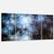 Designart - Blue White Starry Fractal Sky - Abstract Art on Canvas
